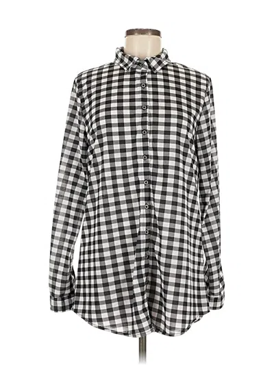 Pre-owned Ninexis Long Sleeve Button Down Shirt In Gray