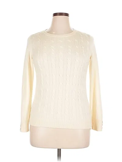 Pre-owned Talbots Pullover Sweater In White