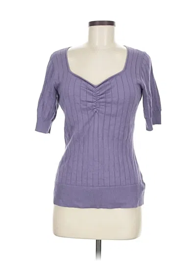 Pre-owned Maurices 3/4 Sleeve T-shirt In Purple