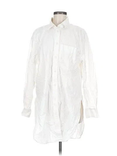 Pre-owned Gap Long Sleeve Button Down Shirt In White