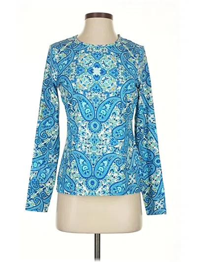 Pre-owned Lands' End Long Sleeve T-shirt In Blue