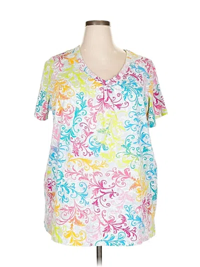 Pre-owned Woman Within Short Sleeve T-shirt In White