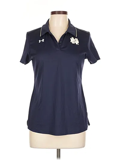Pre-owned Under Armour Short Sleeve Polo Shirt In Blue