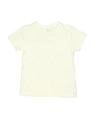 Pre-owned Crewcuts Kids' Short Sleeve T-shirt In White