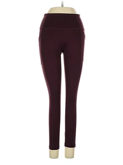 Pre-owned Victoria's Secret Active Pants In Burgundy