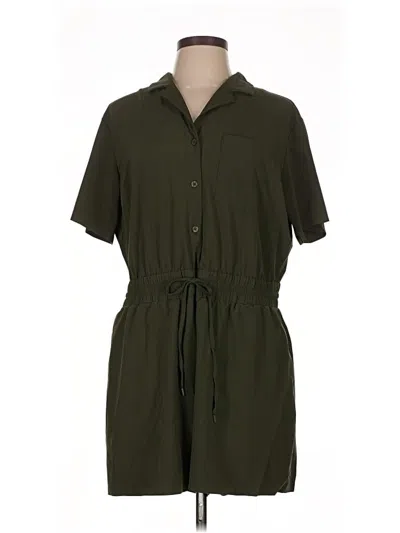 Pre-owned Athleta Romper In Green