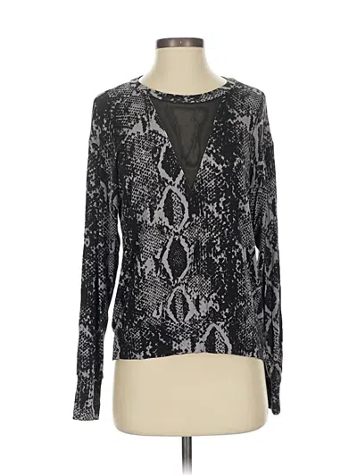 Pre-owned Lna Long Sleeve T-shirt In Silver