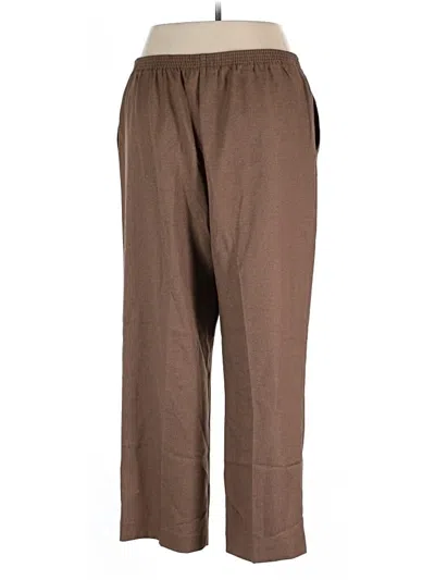 Pre-owned Alfred Dunner Casual Pants In Brown
