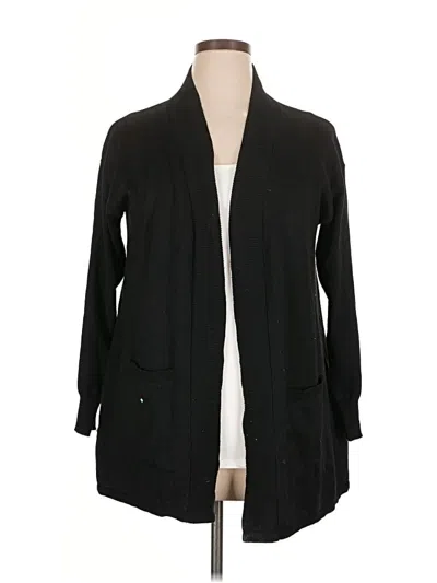 Pre-owned Gloria Vanderbilt Cardigan Sweater In Black