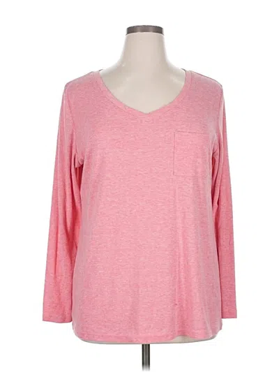 Pre-owned Unbranded 3/4 Sleeve T-shirt In Pink