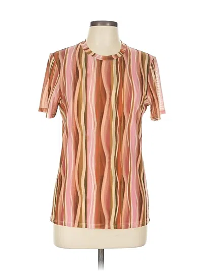 Pre-owned Johnny Was Short Sleeve Blouse In Orange