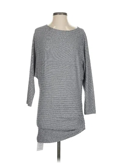 Pre-owned Mm. Lafleur 3/4 Sleeve Top Gray Boatneck Tops