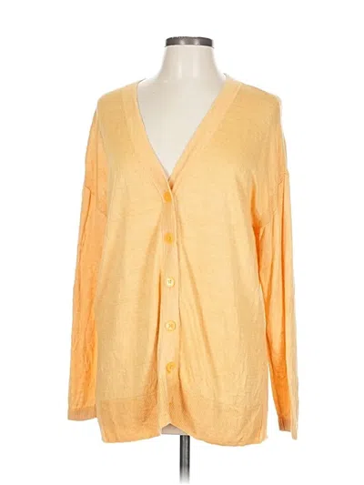 Pre-owned Talbots Cardigan Sweater In Yellow