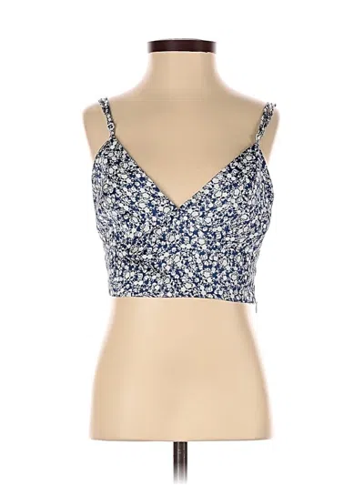Pre-owned Zara Tank Top Blue Sweetheart Neckline Tops