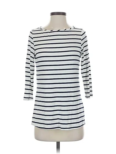 Pre-owned Amour Vert 3/4 Sleeve Top White Boatneck Tops