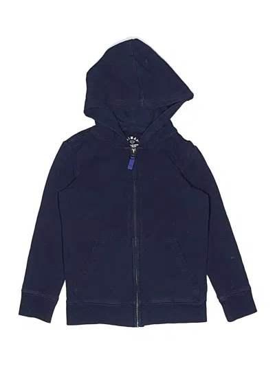 Pre-owned Primary Clothing Kids' Zip Up Hoodie In Blue