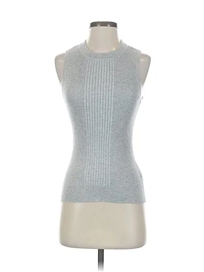 Evolution By Cyrus Sleeveless Top Silver Halter Neckline Tops In Silver