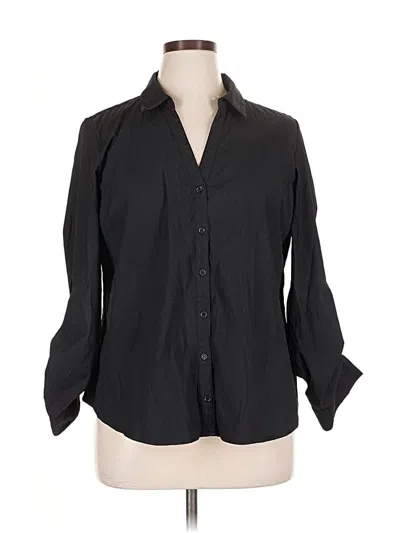 Pre-owned Elle 3/4 Sleeve Blouse In Black