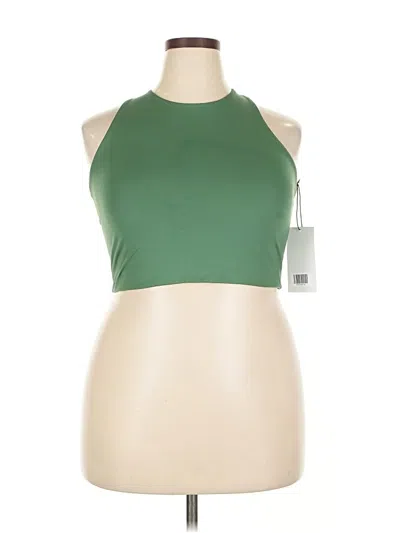 Pre-owned Girlfriend Collective Tank Top Green Halter Neckline Tops