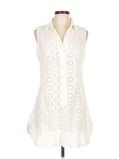 Pre-owned Nanette Lepore Sleeveless Blouse In White