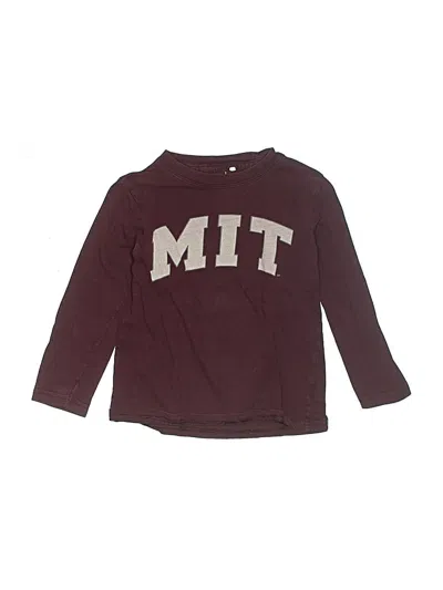 Pre-owned Garb Kids' 3/4 Sleeve T-shirt In Burgundy