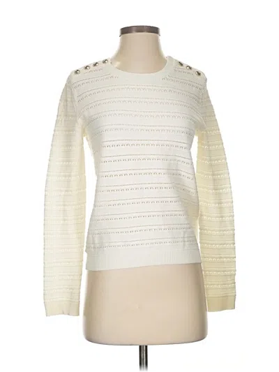 Pre-owned Maje Pullover Sweater In White
