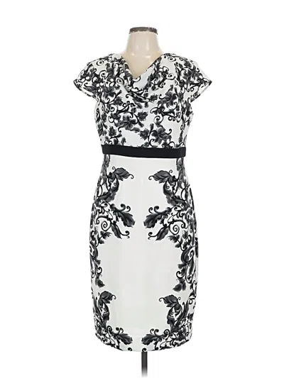 Pre-owned Kasper Cocktail Dress In White