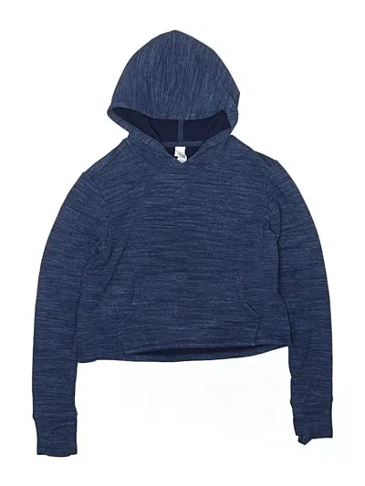 Pre-owned Athleta Girl Kids' Pullover Hoodie In Blue