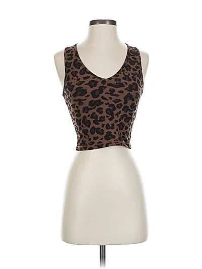 Pre-owned Abercrombie & Fitch Sleeveless T-shirt In Brown