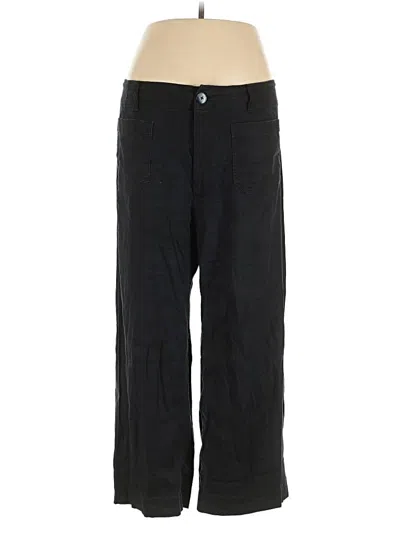 Pre-owned Maeve By Anthropologie Linen Pants In Black