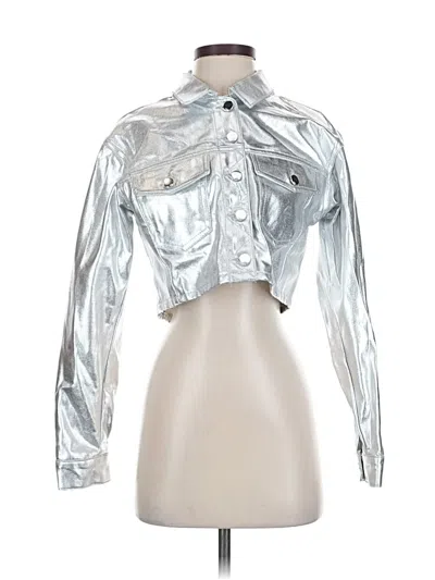 Pre-owned Zara Jacket In Silver