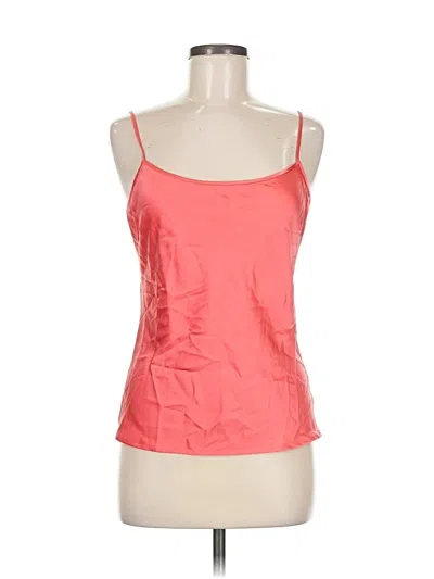 Pre-owned St John Sleeveless Silk Top Orange Strapless Neckline Tops