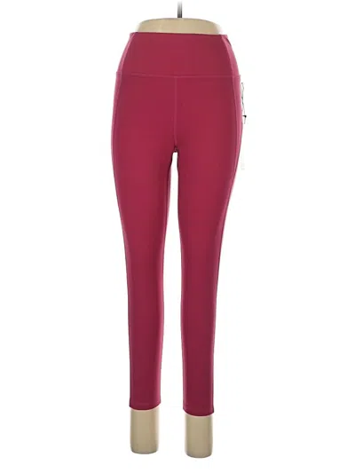 Pre-owned Girlfriend Collective Active Pants In Burgundy
