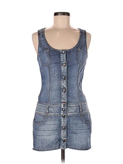 Pre-owned Guess Jeans Casual Dress In Blue