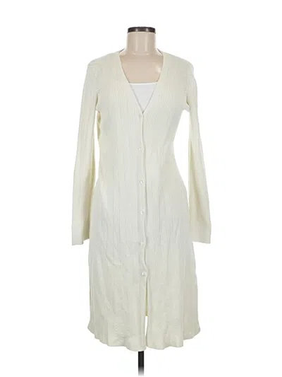 Pre-owned Marled By Reunited Cardigan Sweater In White