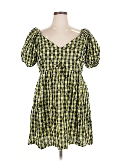 Pre-owned Collusion Casual Dress In Green