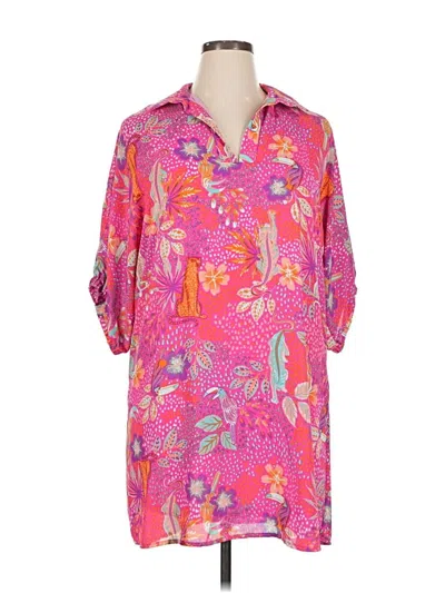 Pre-owned Adrienne Casual Dress In Pink
