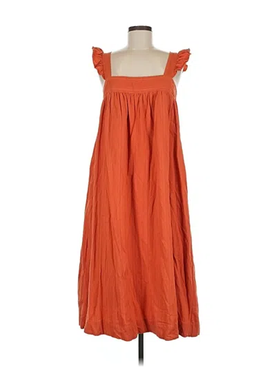 Pre-owned Lost + Wander Casual Dress In Orange