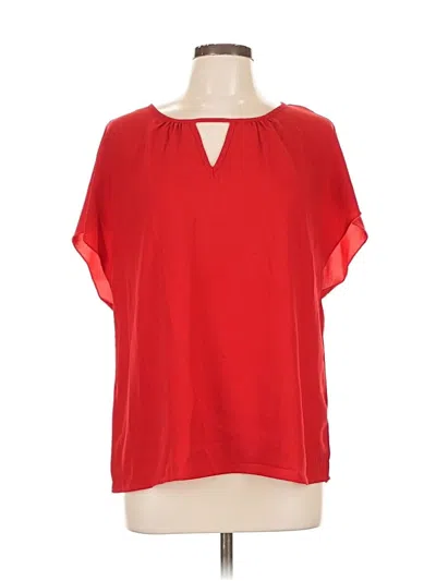 Pre-owned Unbranded Short Sleeve Blouse In Red