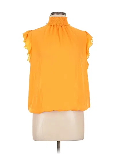 Pre-owned New York And Company Sleeveless Blouse In Orange