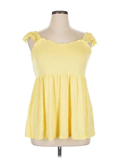 Pre-owned Torrid Sleeveless Top Yellow Sweetheart Neckline Tops