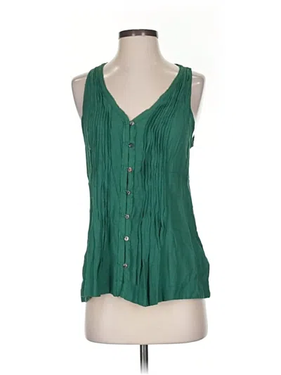 Pre-owned Maeve Sleeveless Blouse In Green