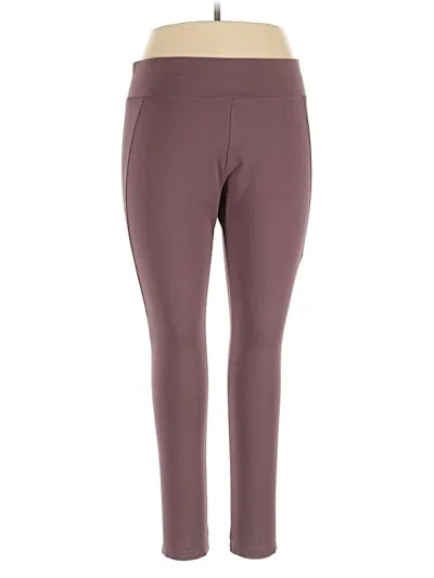 Pre-owned Logo By Lori Goldstein Active Pants In Burgundy