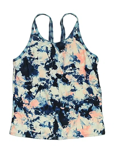 Pre-owned Athleta Girl Kids' Tank Top Blue Halter Neckline Tops