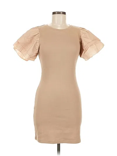Pre-owned Miou Muse Cocktail Dress In Brown