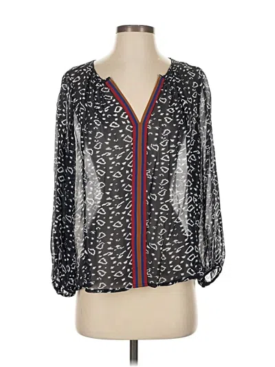 Pre-owned Velvet By Graham & Spencer 3/4 Sleeve Blouse In Black