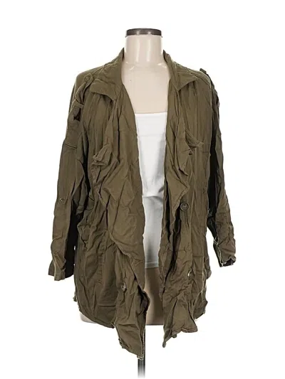 Pre-owned Jessica Simpson Trenchcoat In Green