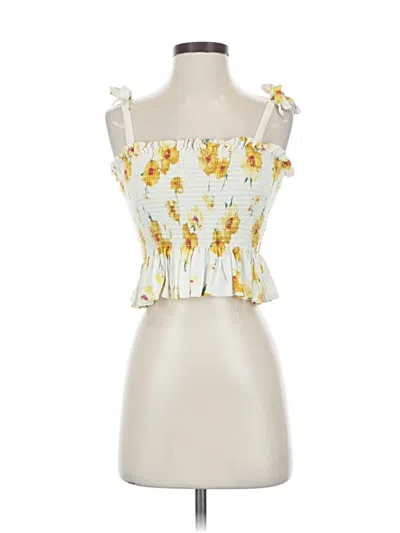 Pre-owned Nine Britton Sleeveless Blouse In Yellow