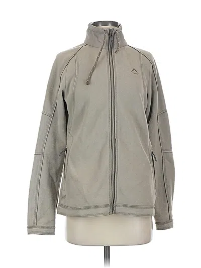 Pre-owned K-way Zip Up Hoodie In Gray