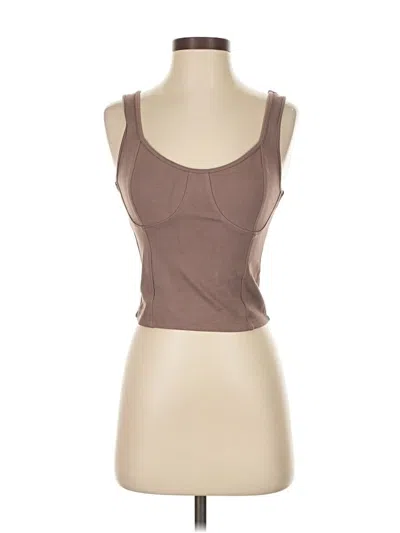 Pre-owned Abercrombie & Fitch Tank Top Brown Strapless Neckline Tops